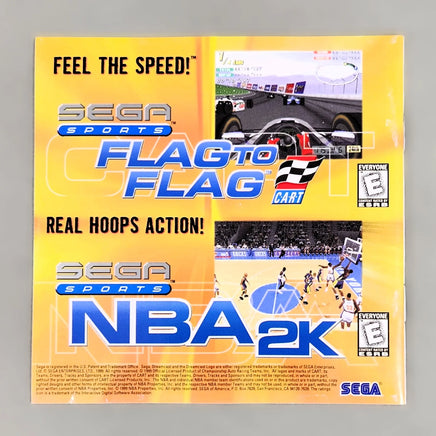 NFL 2K - Dreamcast - Instruction manual back view, like new condition