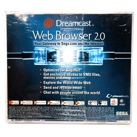 Web Browser 2.0 - Includes Sega Swirl Game - Back of Case Shown
