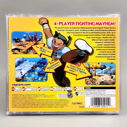 Power Stone 2 - Dreamcast - Tray insert back with product information, like new condition