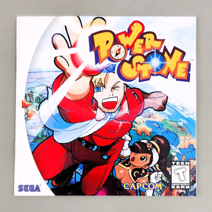 Power Stone - Dreamcast - Instruction manual front view, very good condition