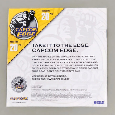 Power Stone - Dreamcast - Instruction manual back view, very good condition