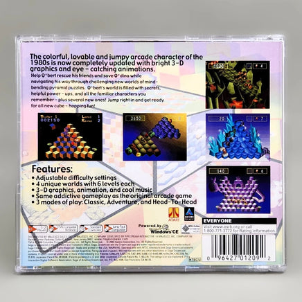 Q*bert - Dreamcast - Rear cover insert of authentic retail copy, like new condition