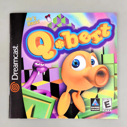 Q*bert - Dreamcast - Manual front view, like new condition