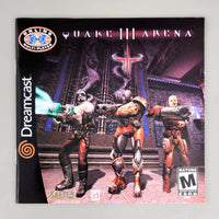 Quake III Arena - Dreamcast - Instruction manual front view, like new condition