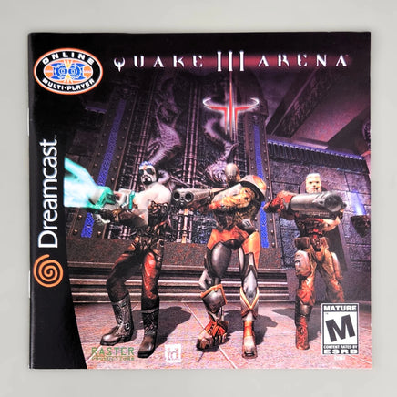 Quake III Arena - Dreamcast - Instruction manual front view, like new condition