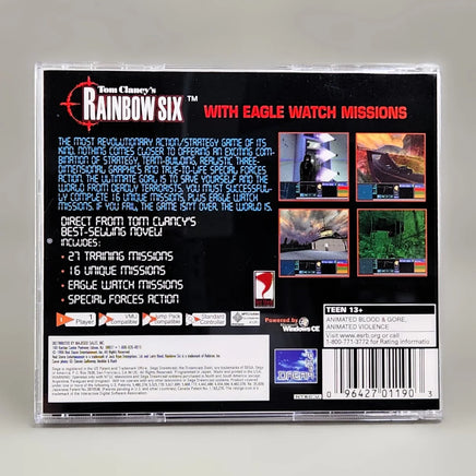 Rainbow Six, Tom Clancy's - Dreamcast - Rear tray design from original packaging, like new condition
