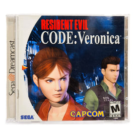 Resident Evil Code Veronica Sega Dreamcast Very Good CIB - Authentic Front Artwork From Instruction Manual