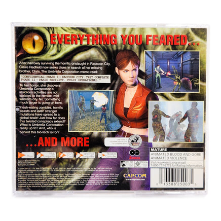 Resident Evil Code Veronica Sega Dreamcast Very Good CIB - Jewel Case Rear Insert Close-Up