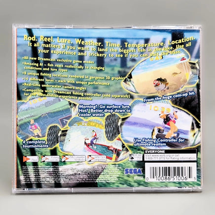 Sega Bass Fishing [Sega All Stars] Dreamcast - Official release back artwork, very good condition