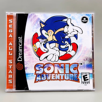 Sonic Adventure [Sega All Stars] Sega Dreamcast - Collector front artwork of jewel case game, like new condition