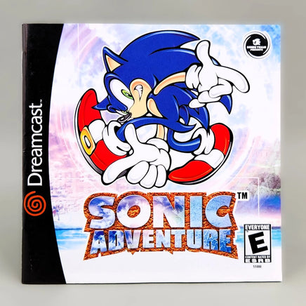 Sonic Adventure [Sega All Stars] Sega Dreamcast - Instruction manual front view, like new condition