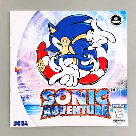 Sonic Adventure - Sega Dreamcast - Instruction manual front view, like new condition