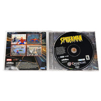 Spiderman Dreamcast Very Good - Case Open – Disc And Manual Shown
