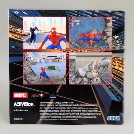 Spiderman - Dreamcast - Instruction manual back view, very good condition
