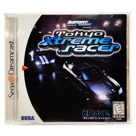 Sega Dreamcast game case for 'Tokyo Xtreme Racer' with racing cars on a dark background.