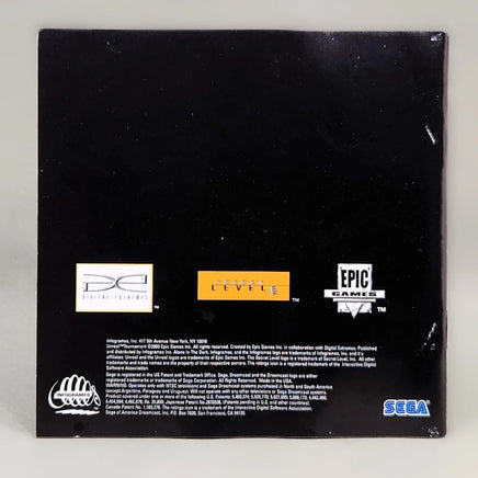 Unreal Tournament - Dreamcast - Instruction manual back view, very good condition