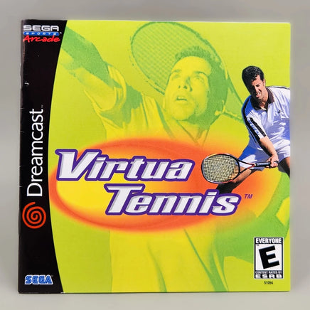Virtua Tennis [Sega All Stars] Dreamcast - Instruction manual front view, very good condition