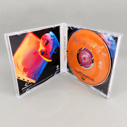 Web Browser 1.0 - Dreamcast - Interior view showing disc & instruction manual, good condition