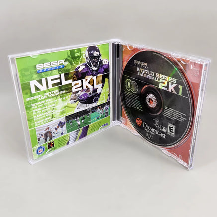World Series Baseball 2K1 - Dreamcast - Disc and manual displayed inside jewel case, like new condition