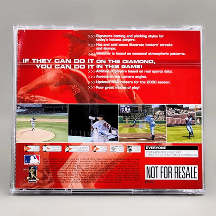 World Series Baseball 2K1 [NFR] Dreamcast - Jewel case rear insert close-up, very good condition