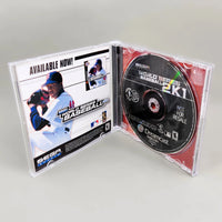 World Series Baseball 2K1 [NFR] Dreamcast - Open case layout showing game components, very good condition