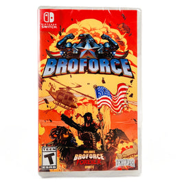 Broforce Nintendo Switch Brand New - Front Of Authentic Game Case