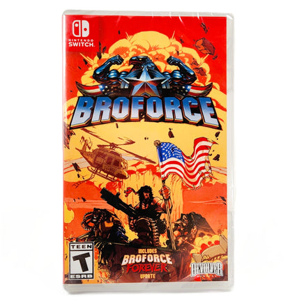 Broforce Nintendo Switch Brand New - Front Of Authentic Game Case