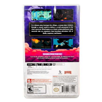 The Messenger Devolver Digital Nintendo Switch Brand New CIB - Back Of Game Case