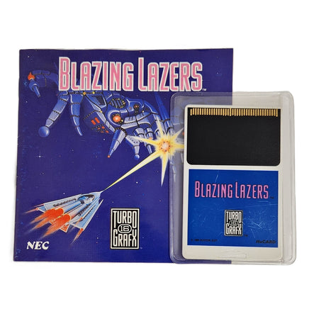 Blazing Lazers Turbografx16 Good Loose - Front Of Authentic Game and Manual