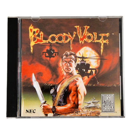 Bloody Wolf Turbografx16 Very Good - Game Case Front Artwork