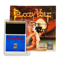 Bloody Wolf Turbografx16 Very Good Loose - Game and Manual Front Artwork