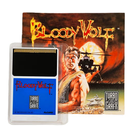 Bloody Wolf Turbografx16 Very Good Loose - Game and Manual Front Artwork