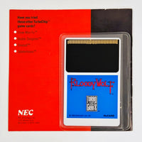 Bloody Wolf Turbografx16 Very Good Loose - Game and Manual Back Artwork