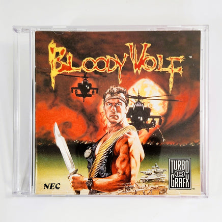 Bloody Wolf Turbografx16 Very Good Loose - Game Manual Front Artwork in Generic Jewel Case