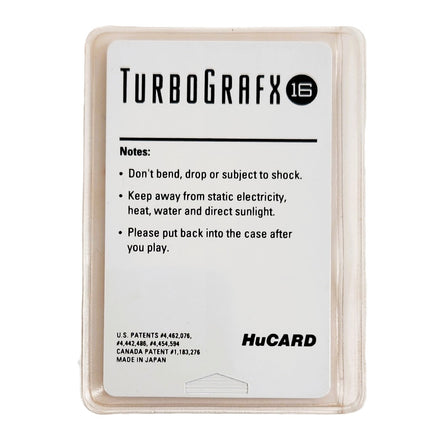 Military Madness Turbografx16 Very Good Loose - Hucard Back View
