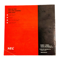 Neutopia Turbografx16 Good Loose - Back Of Game Manual