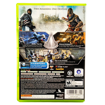 Assassin's Creed Revelations Signature Edition Xbox 360 Very Good CIB - Game Case Back Design Showing Description Area