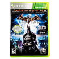 Batman Arkham Asylum Game Of The Year Edition Platinum Hits Xbox 360 Good CIB - Retail Front Design With Logo & Artwork