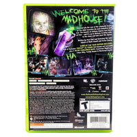 Batman Arkham Asylum Game Of The Year Edition Platinum Hits Xbox 360 Good CIB - Back Label Artwork With Publisher Logos