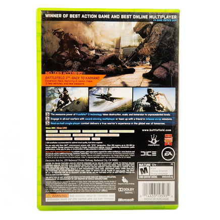 Battlefield 3 Limited Edition Xbox 360 Good CIB - Back Panel Artwork Of Retail Game Case