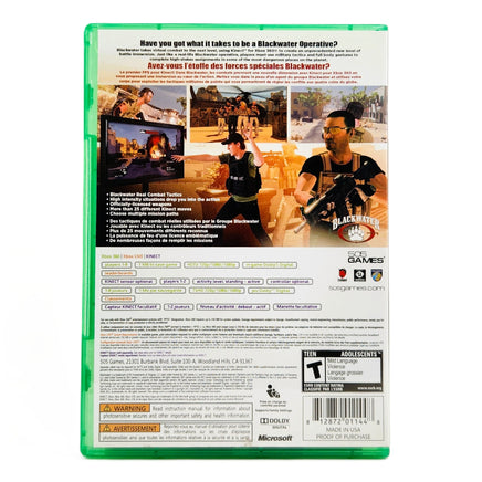 Blackwater Xbox 360 Very Good CIB - Rear Sleeve With Screenshots & Details Visible