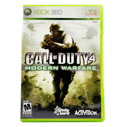 Call Of Duty 4 Modern Warfare Xbox 360 Good CIB - Game Box Front Artwork Close-Up