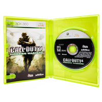 Call Of Duty 4 Modern Warfare Xbox 360 Good CIB - Retail Case Open Showing Authentic Materials and Disc