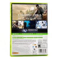 Call Of Duty Ghosts Xbox 360 Good CIB - Back Label Artwork With Publisher Logos