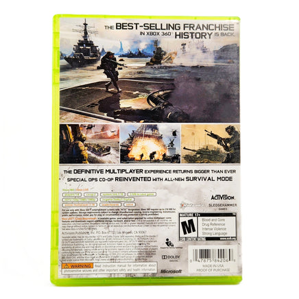 Call Of Duty Modern Warfare 3 Xbox 360 Good CIB - Rear Sleeve Text And Artwork Shown