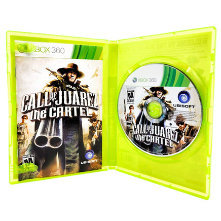 Call Of Juarez The Cartel Xbox 360 Good - Open Case Displaying Full CIB Contents