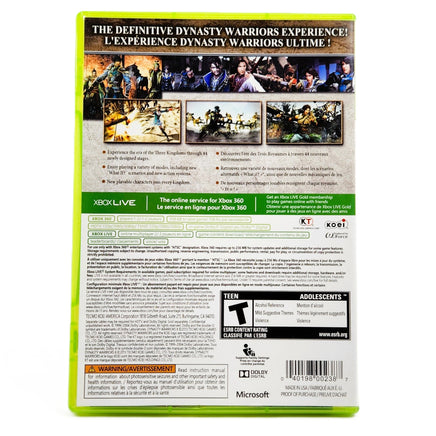 Dynasty Warriors 8 Xbox 360 Very Good CIB - Game Case Rear Image With Marketing Text