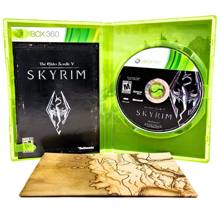 Elder Scrolls V Skyrim Xbox 360 Good CIB - Full Interior Layout Of Case, World Map, And Disc