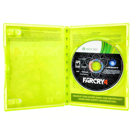 Far Cry 4 Walmart Limited Edition Xbox 360 Good CIB - Open Case Displaying Game Disc