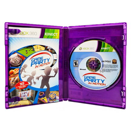 Game Party In Motion Xbox 360 Good CIB - Inner Contents With Manual And Disc Shown